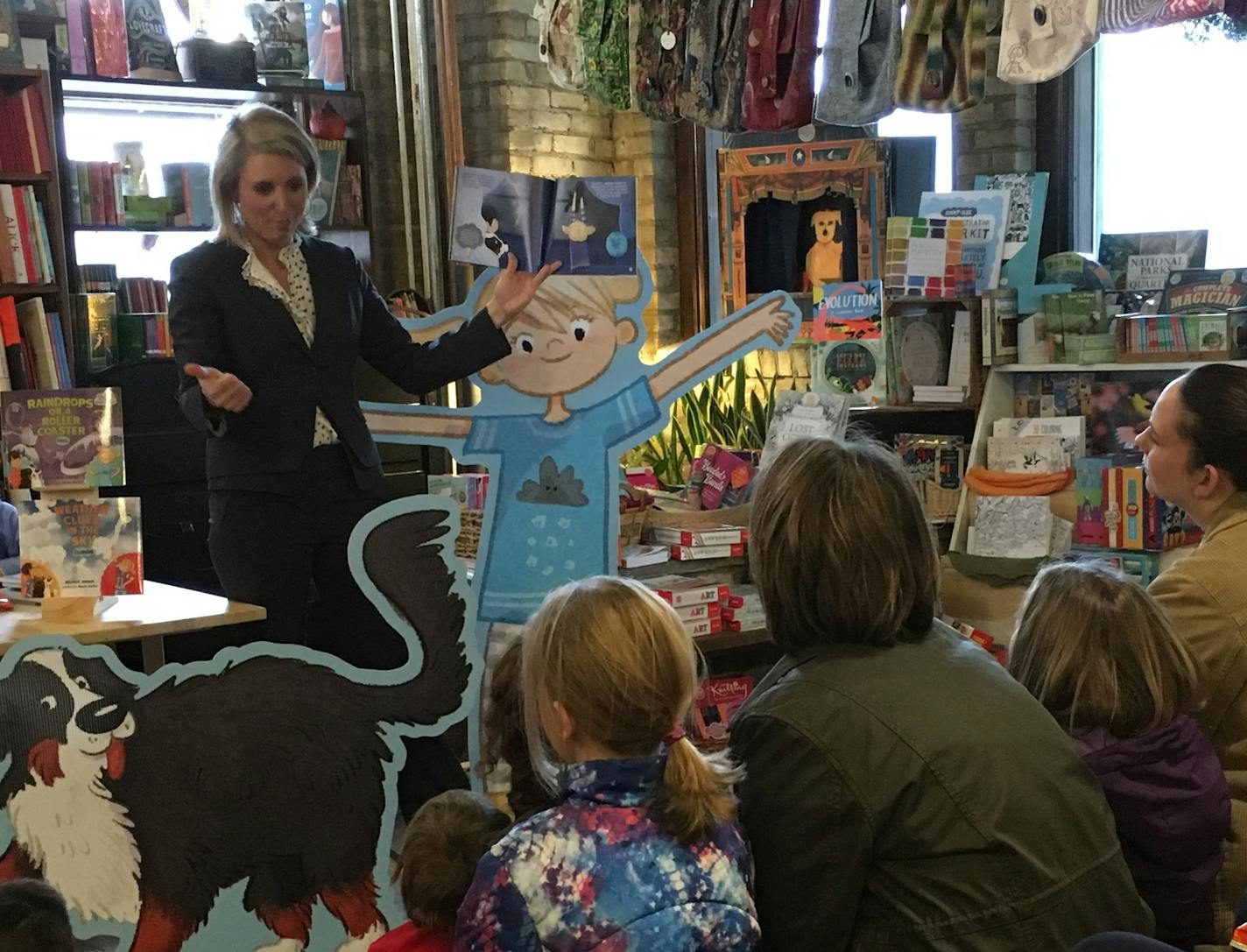 Belinda Jensen reading her series of books at Rumpus. Provided by Millbrook Press, a division of Lerner Publishing Group.