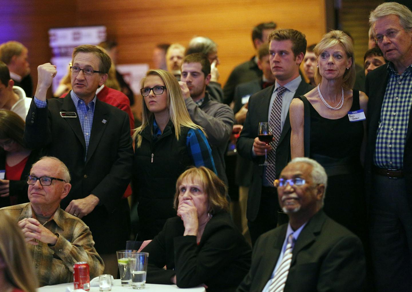 Republican faithful had mixed reactions as results came in for both state and national elections. ] GOP Headquarters BRIAN PETERSON &#x201a;&#xc4;&#xa2; brian.peterson@startribune.com Minneapolis, MN 11/04/14