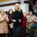 Elizabeth Smart, who was kidnapped and held hostage for nine months at the age of 14, got a standing ovation as she went to speak Friday at Barron Hig