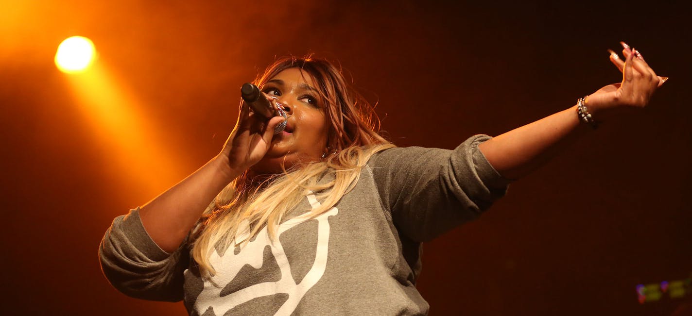 Lizzo performed at during the first day of the Current ninth birthday party at First Avenue in Minneapolis Friday, January 24, 2014. ] (KYNDELL HARKNESS/STAR TRIBUNE) kyndell.harkness@startribune.com ORG XMIT: MIN1401251653152407