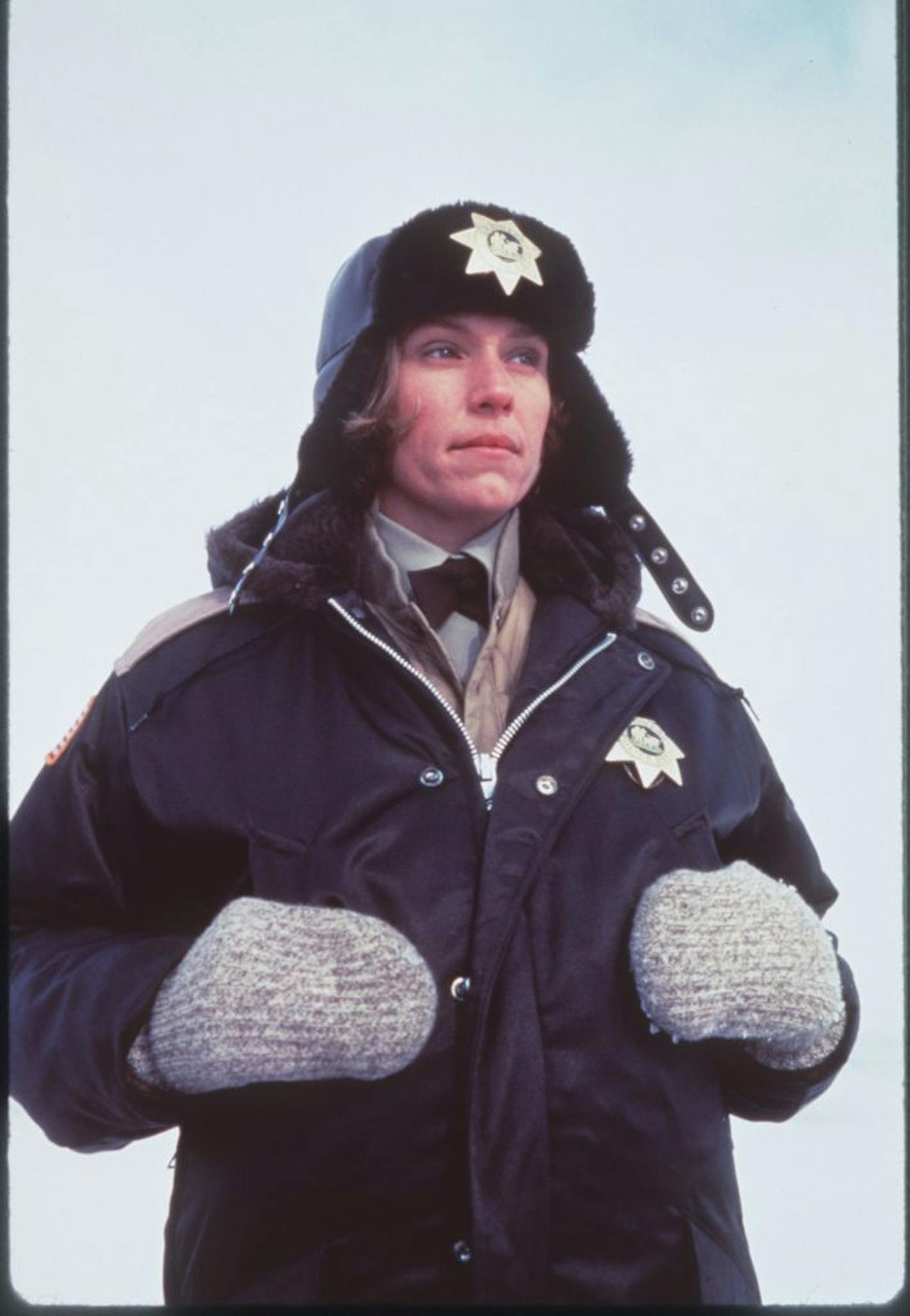 Frances McDormand plays the role of Marge Gunderson, the local police chief in the move 1995/96 "Fargo" made by the Coen brothers (native sons of St. Louis Park, Minnesota). McDormand is also Joel Coen's wife. Photo by Michael Tackett for Gramercy Pictures.