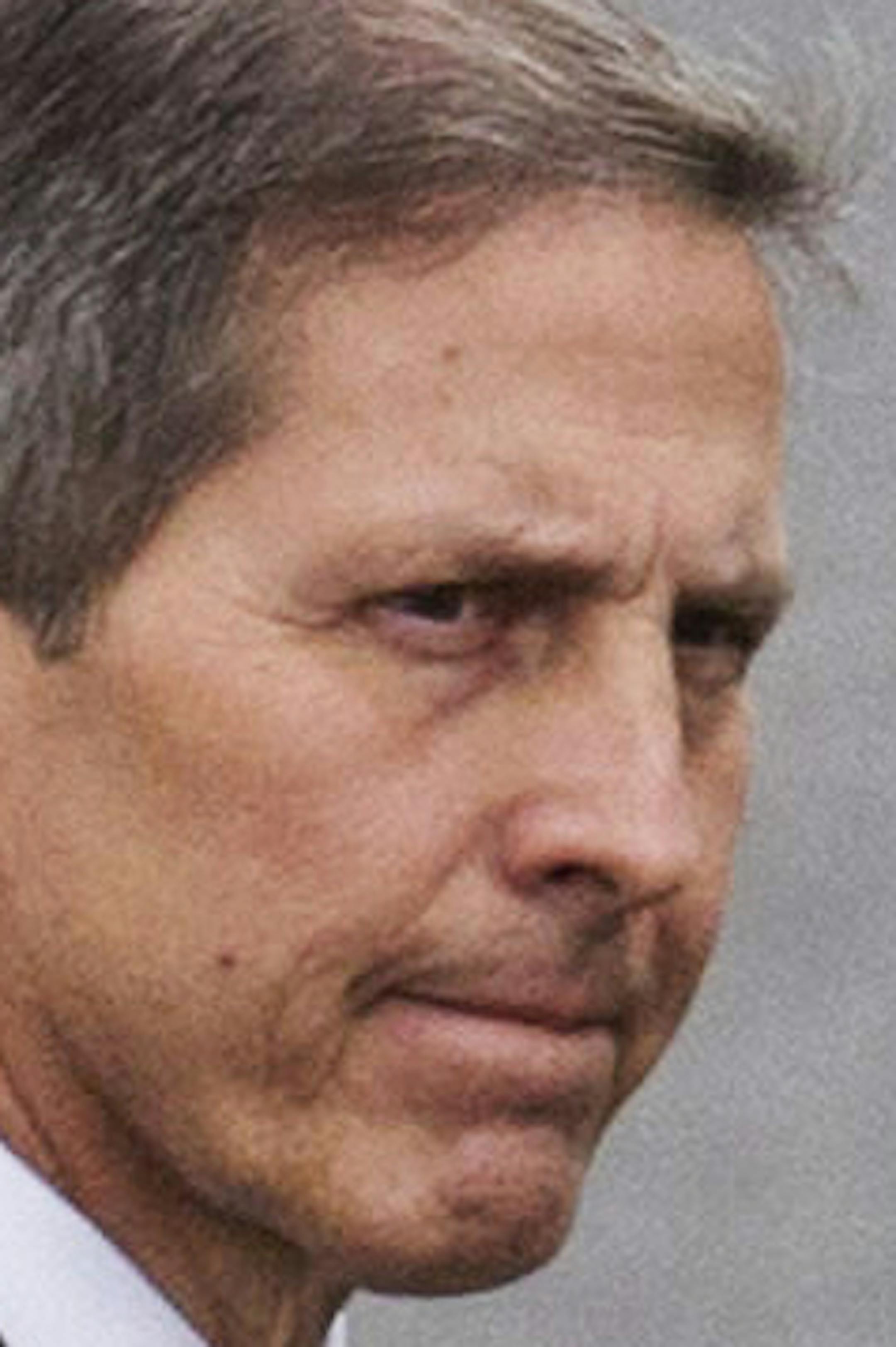 Deputy Veterans Affairs Secretary Sloan Gibson leaves the White House in Washington, Friday, May 30, 2014, after being named by President Barack Obama to run the Veterans Affairs Department on an interim basis while Obama searches for a replacement for Veterans Affairs Secretary Eric Shinseki who resigned Friday. (AP Photo/Jacquelyn Martin)