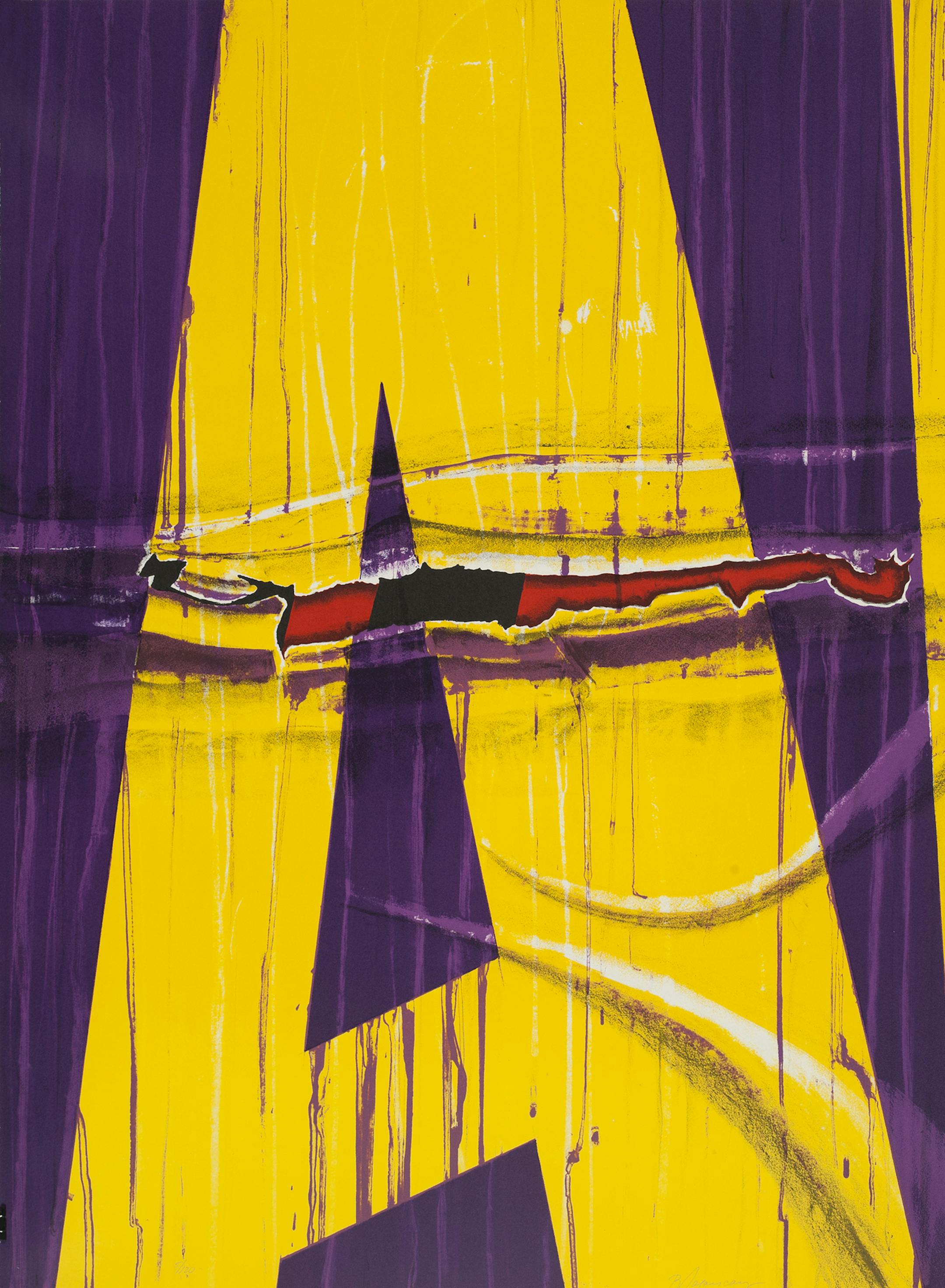 Weisman Art Museum The abstract-appearing painting seen here depicts part of the letter ‚ÄúA ‚Äú as artist Burhan Dogan√ßay sees it close-up.