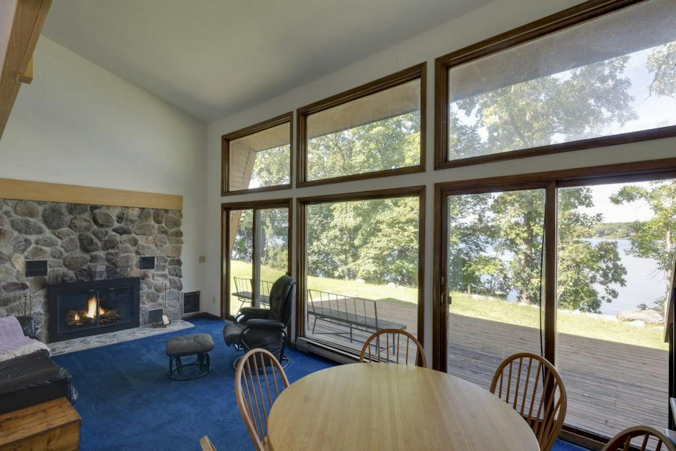 Inside the guest cottage.