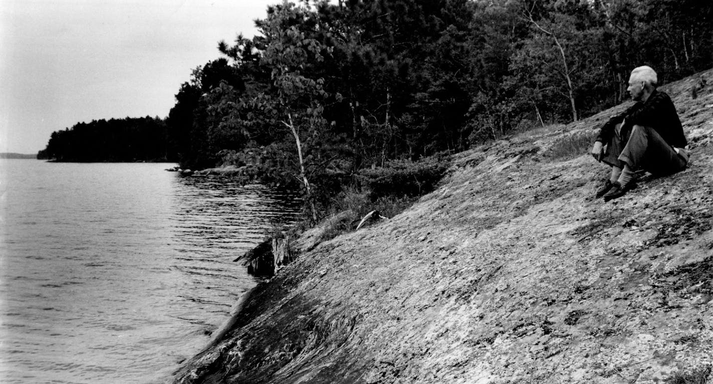 Author and wilderness advocate Sigurd Olson in his beloved region, in 1961.