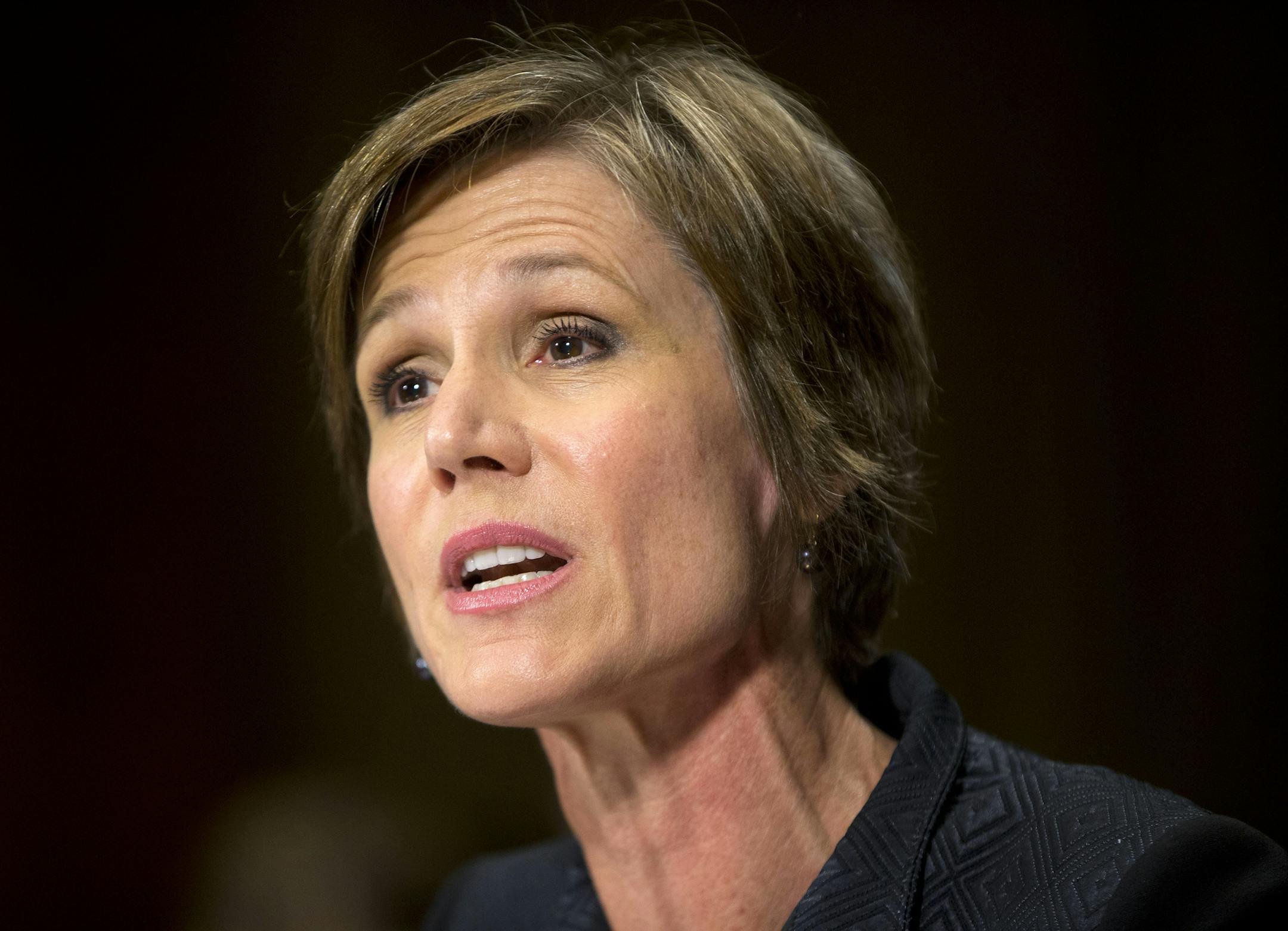FILE - In this March 24, 2015 file photo, then-Deputy Attorney General nominee Sally Quillian Yates testifies on Capitol Hill in Washington. President Donald Trumpís abrupt, late-night firing of the acting attorney general, who had refused to allow the Justice Department to defend his immigration orders in federal court, sends a clear message to his future Cabinet about his tolerance for public dissent. (AP Photo/Pablo Martinez Monsivais, File)