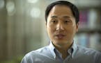 In this Oct. 10, 2018, photo, scientist He Jiankui speaks during an interview in Shenzhen in southern China's Guandong province. China's government on