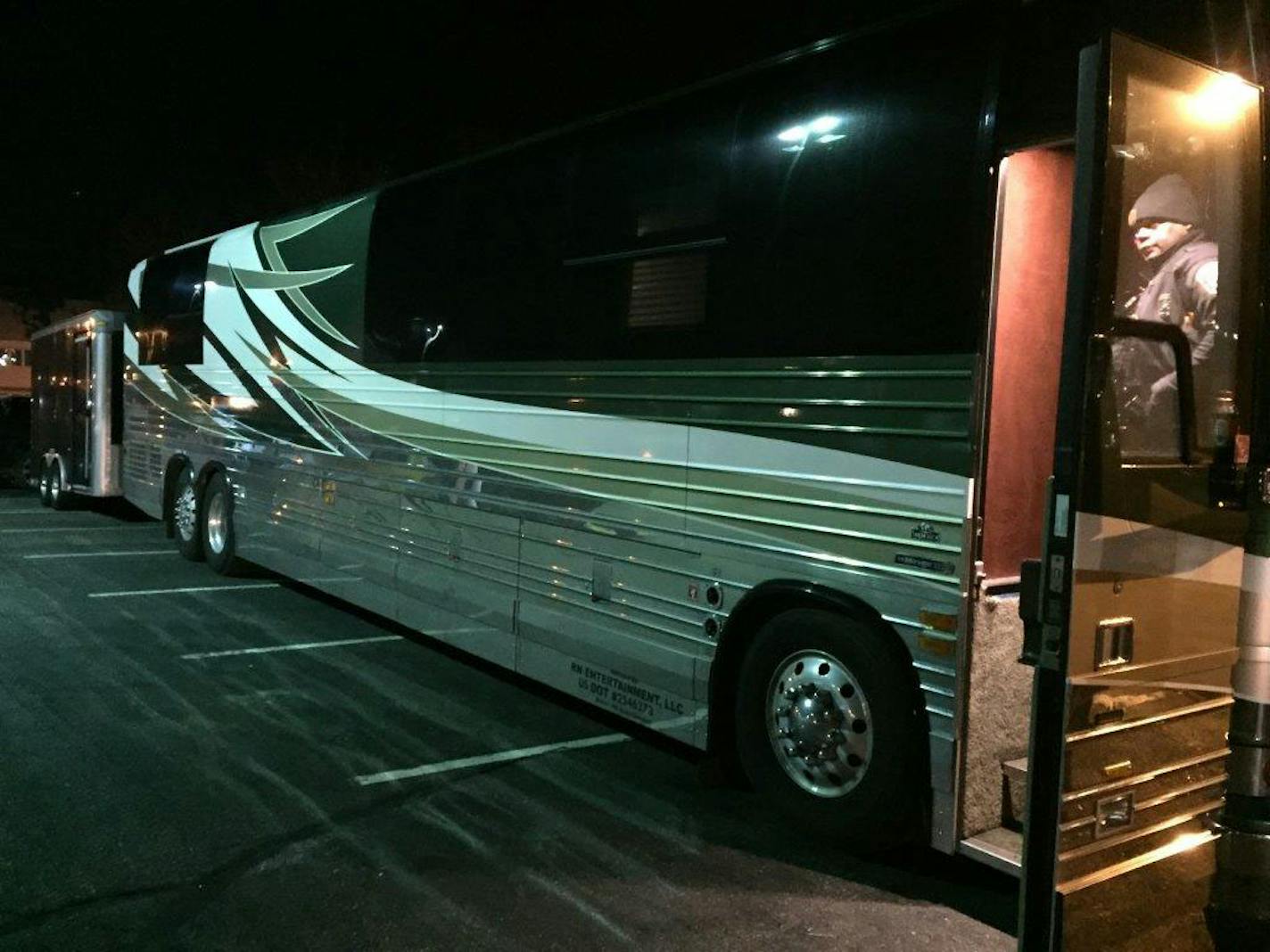 Scott Weiland's tour bus on the night of his death.