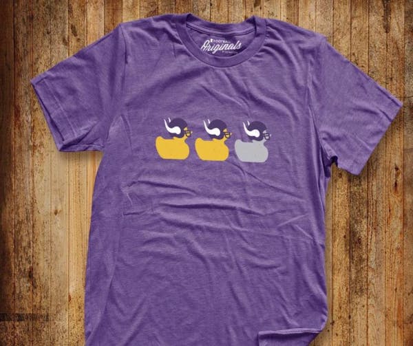 Minneapolis apparel maker SotaStick is launching a “Duck, Duck Gray Duck” shirt.