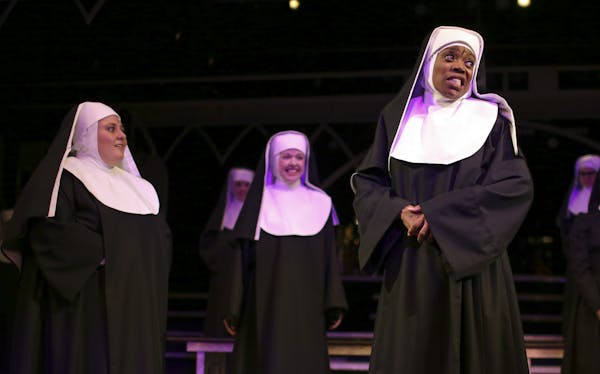 Regina Marie Williams as Deloris Van Cartier in a first act scene from "Sister Act" during the first dress rehearsal Wednesday night. ] JEFF WHEELER &