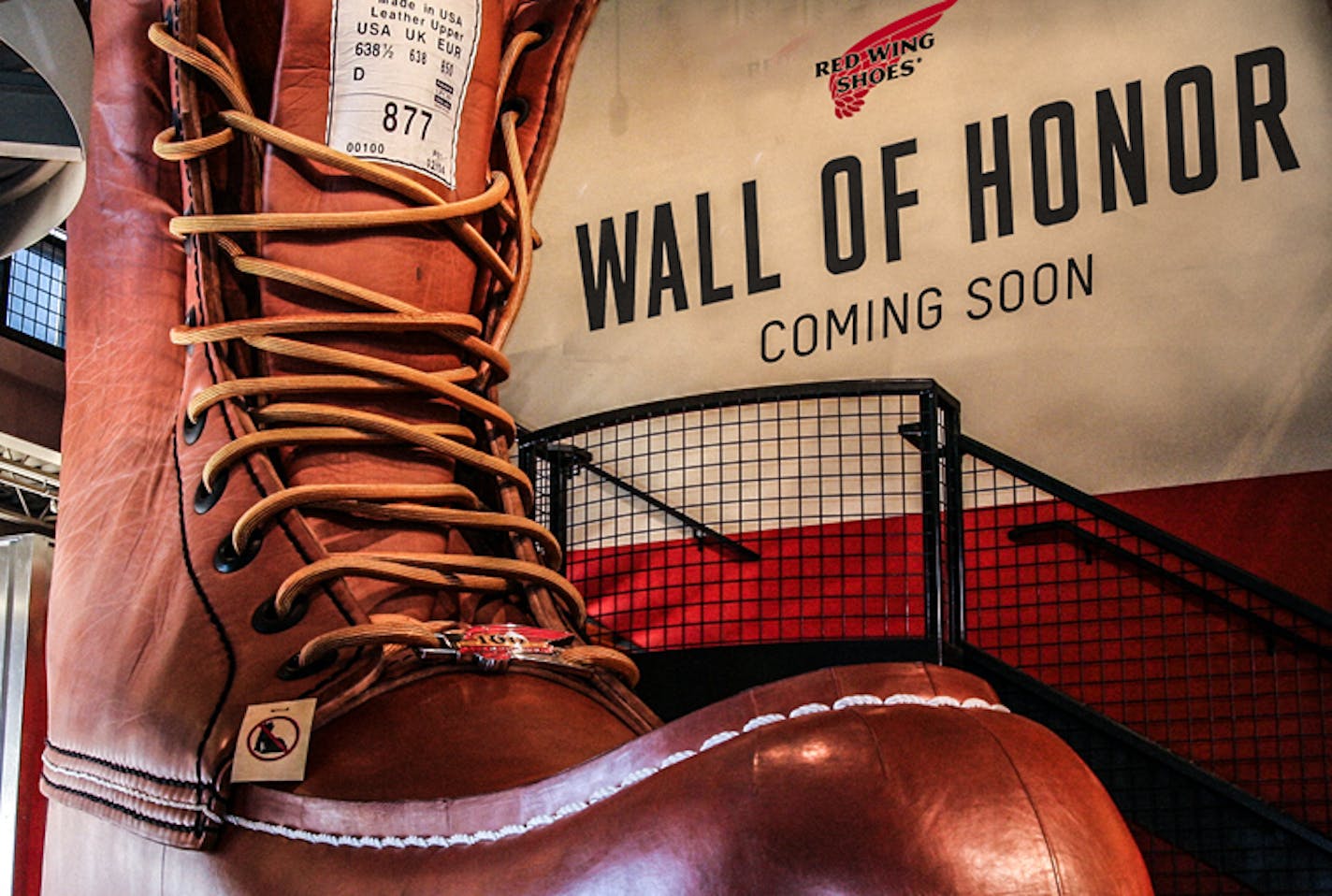 Red Wing shoes culled through hundreds of its customers' stories about how they wear their boots and picked 32 to highlight on a new display at its Red Wing store.