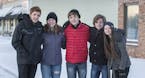 St. Louis Park high school students from left Isaac Wahl, Libby Ramsperger, Cole Nugteren, Owen Campbell, and Marley Miller, cq, stood by the area the