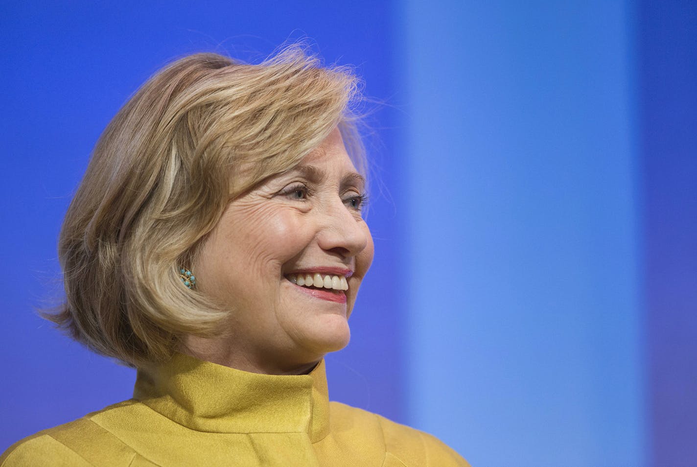 Hillary Rodham Clinton, former U.S. Secretary of State, speaks in a panel discussion, "Equality for Girls and Women: 2034 Instead of 2134?" at the Clinton Global Initiative, Wednesday, Sept. 24, 2014 in New York. (AP Photo/Mark Lennihan) ORG XMIT: MIN2014092516273474