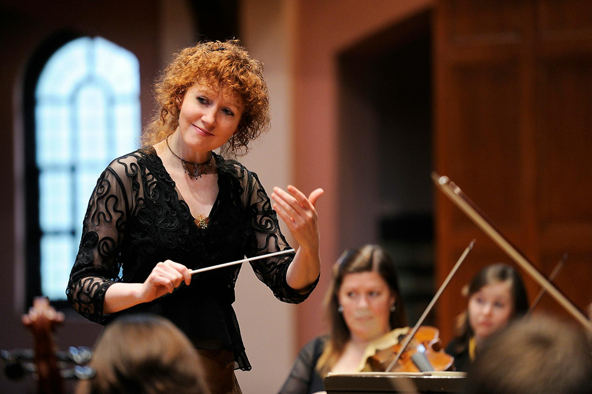 Jeannette Sorrell is founder and conductor of Cleveland's Apollo's Fire early music ensemble. 