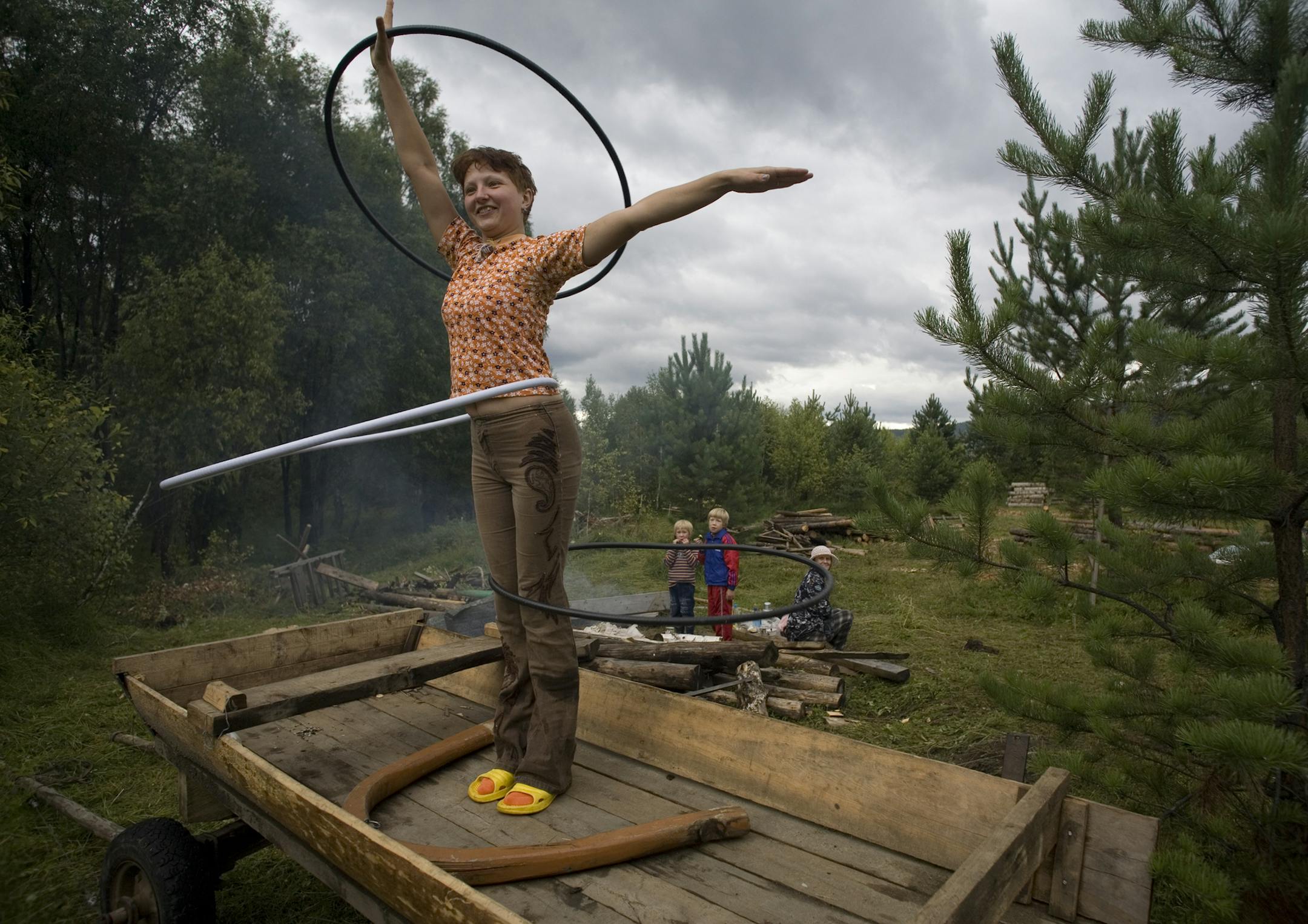 Alexander Kuznetsov, "Holiday, Vissarion Sect, City of the Sun, Krasnoyarsk Territory," 2006.Part of "Siberia: Imagined and Reimagined" at the Weisman.
