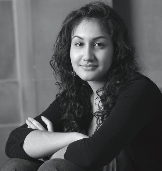 Arshia Sandozi is one of 25 Minnesota Muslims featured in the traveling exhibit. Sandozi, who is of Indian descent, is studying psychology at Carleton