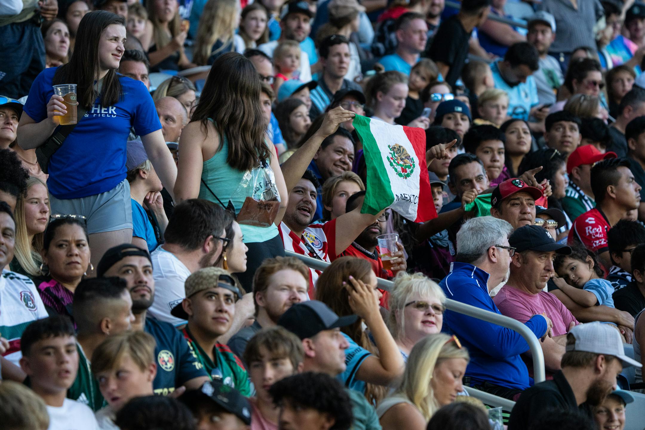 Fans at MLS All-Star Skills Challenge competition against Liga MX.