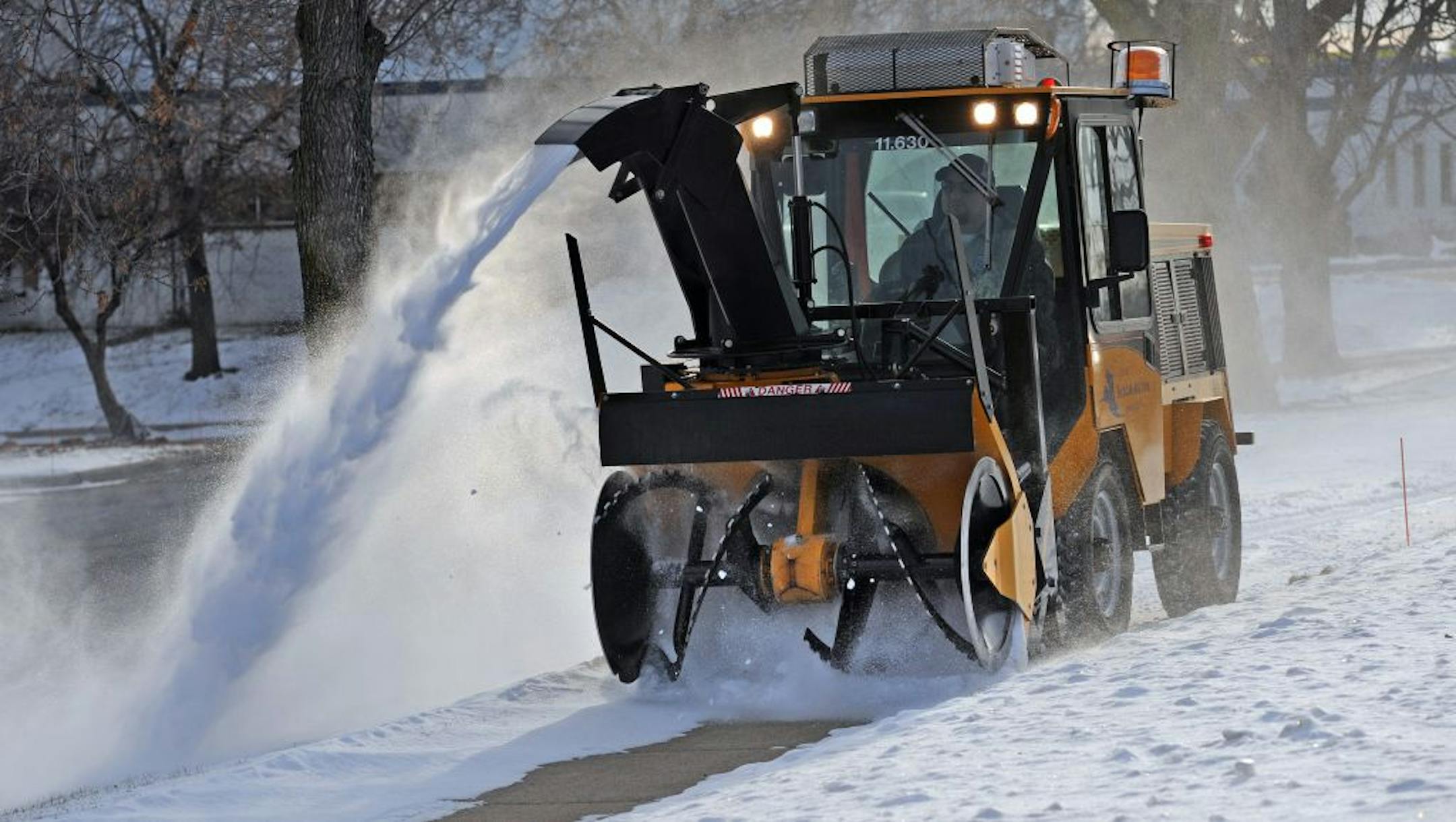 The city of Bloomington is an early customer for a new snowblower safety and ease-of-use device called "Safeloader." Created by Grant Hanson of Glenwood, Minn., the Safeloader is said to be the only device that automatically lifts the snowblower blade to prevent collisions with uneven cement, manhole covers or other obstructions. Such collisions often cause the snowblower to stop abruptly, injuring the driver and damaging the snowblower.