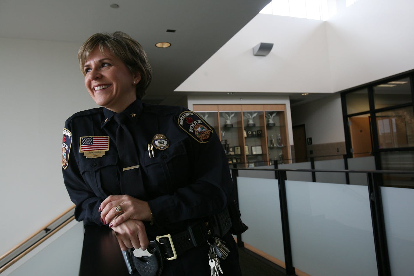 Maple Grove Police Chief Mona Dohman is the first woman to be selected president of the Minnesota Chiefs of Police Association. She says her inspiration was her grandfather who was a town constable.