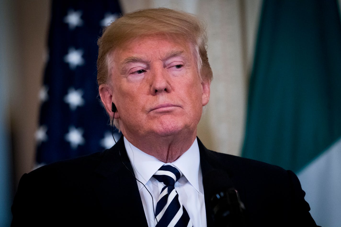 President Donald Trump during a joint news conference with Italian Prime Minister Giuseppe Conte in 2018.