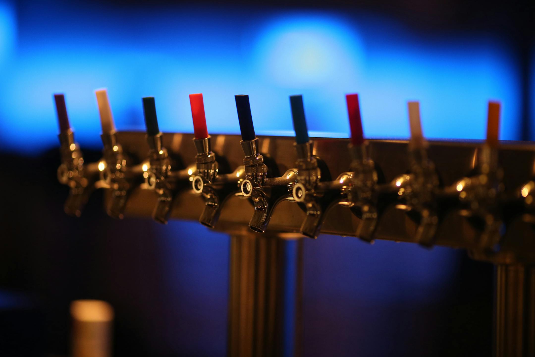 Details of the beer taps in the bar at the restored Palace Theater in St Paul Thursday February 23, 2017 in St. Paul, MN.] JERRY HOLT &#x2022; jerry.holt@startribune.com