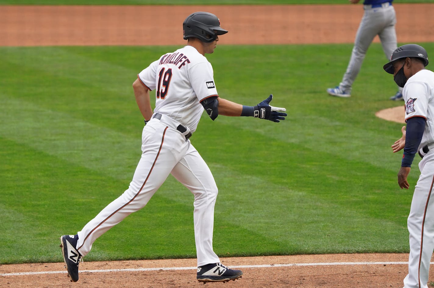 On Sunday May 2, 2021 at Target Field in Minneapolis, MN in a game between the Twins and the Royals, Alex Kirilloff (19) of the Minnesota Twins in the 8th inning. ] RICHARD TSONG-TAATARII ¥ Richard.Tsong-Taatarii@startribune.com