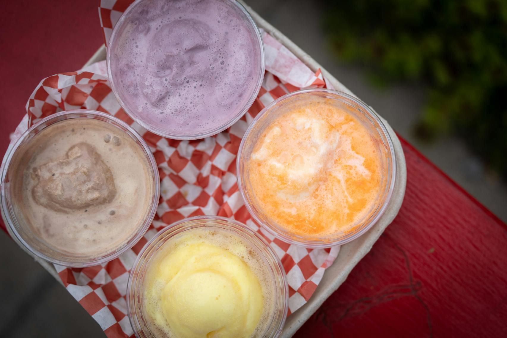 Flight of Floats from West End Creamery. New foods at the Minnesota State Fair photographed on Thursday, Aug. 25, 2022 in Falcon Heights, Minn. ] RENEE JONES SCHNEIDER • renee.jones@startribune.com