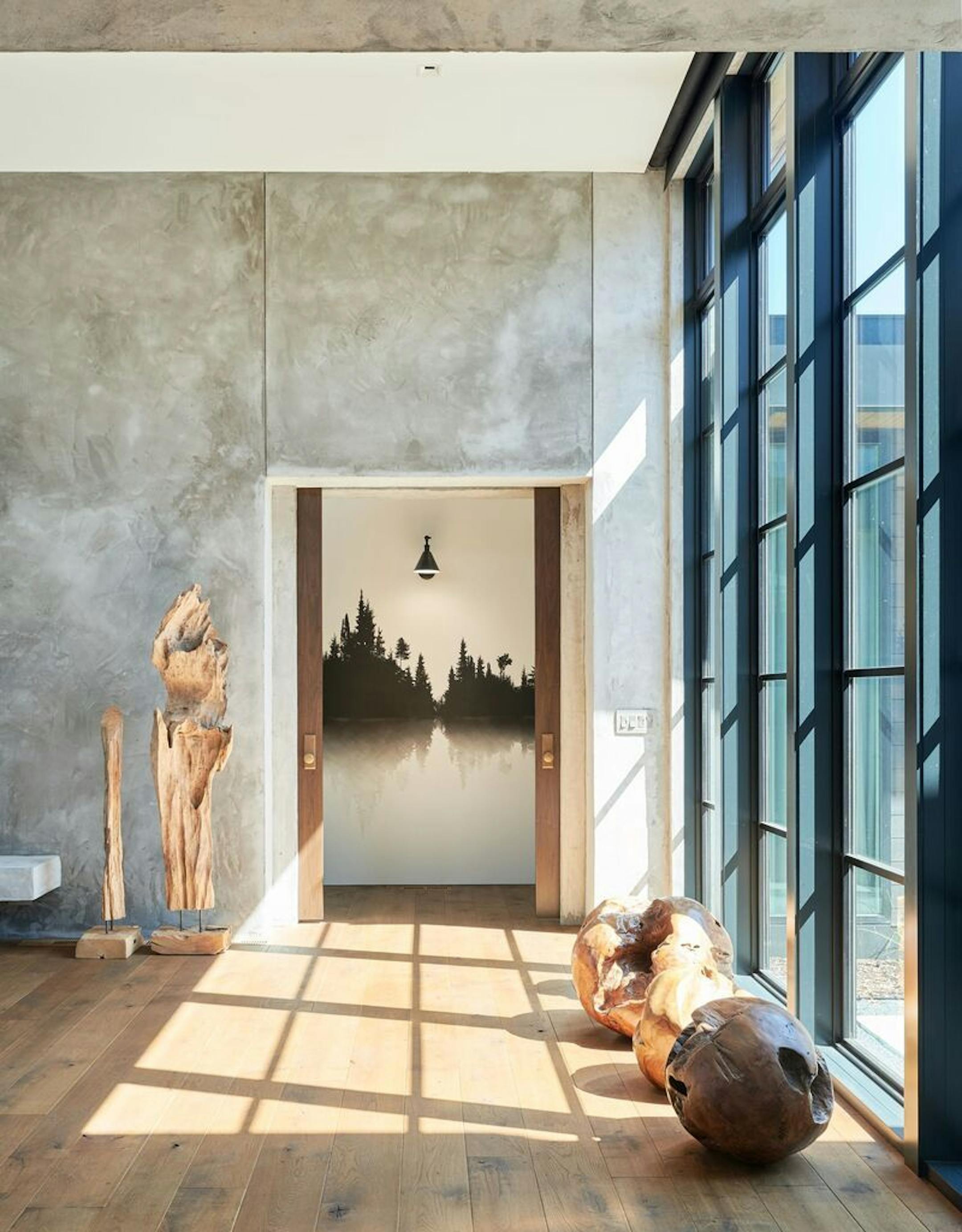Double doors lead to the owners' suite.