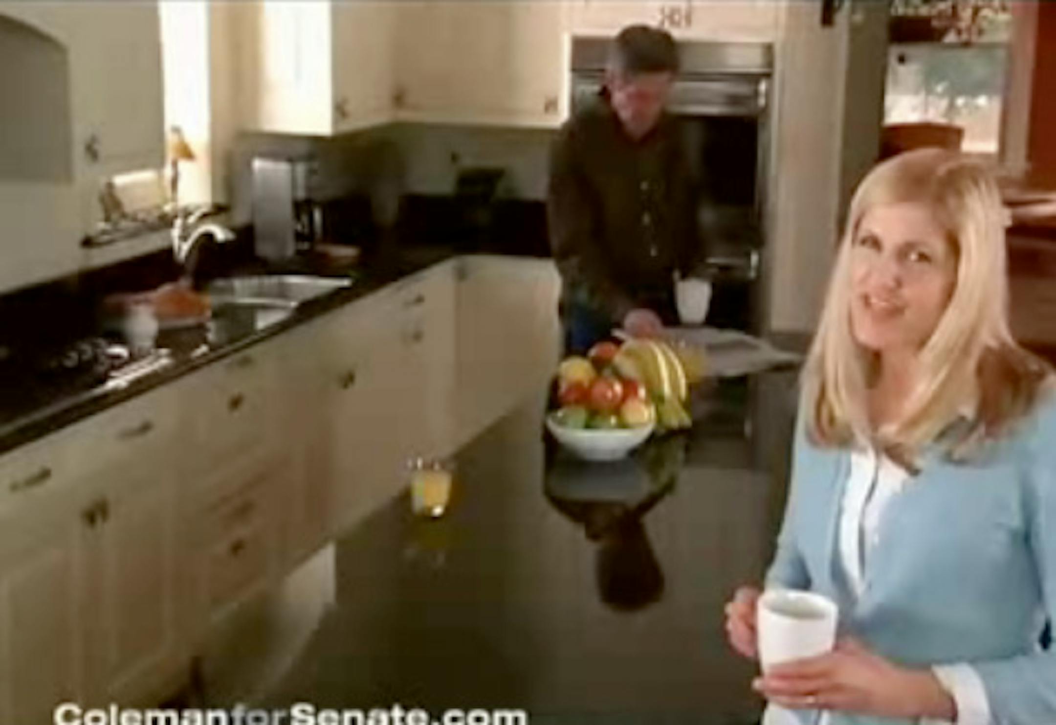 Norm and Laurie Coleman, presumably in their kitchen, presumably drinking black coffee, not lattes.