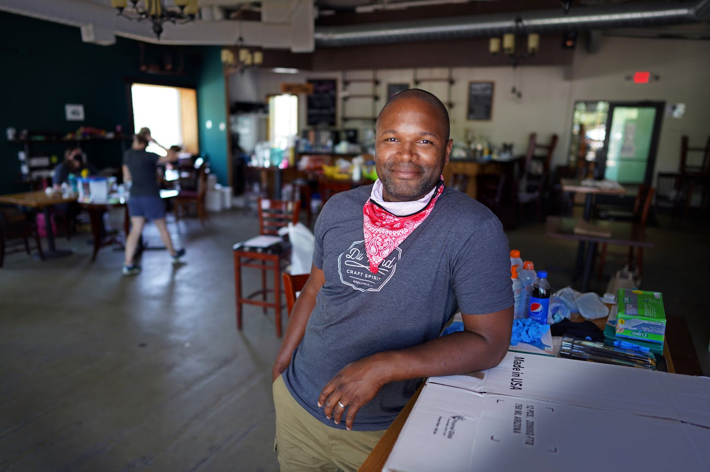 Chris Montana, was riding high as the owner of DuNord, the first black-owned craft distillery in the country. When the pandemic hit, he pitoved his operations to make santizer - and keep his biz afloat. But the South Minneapolis location was damaged in the Floyd riots. Montana has rewnewed his determination to rebuild and bring the community along with him.
brian.peterson@startribune.com
Minneapolis, MN Friday, June 5, 2020