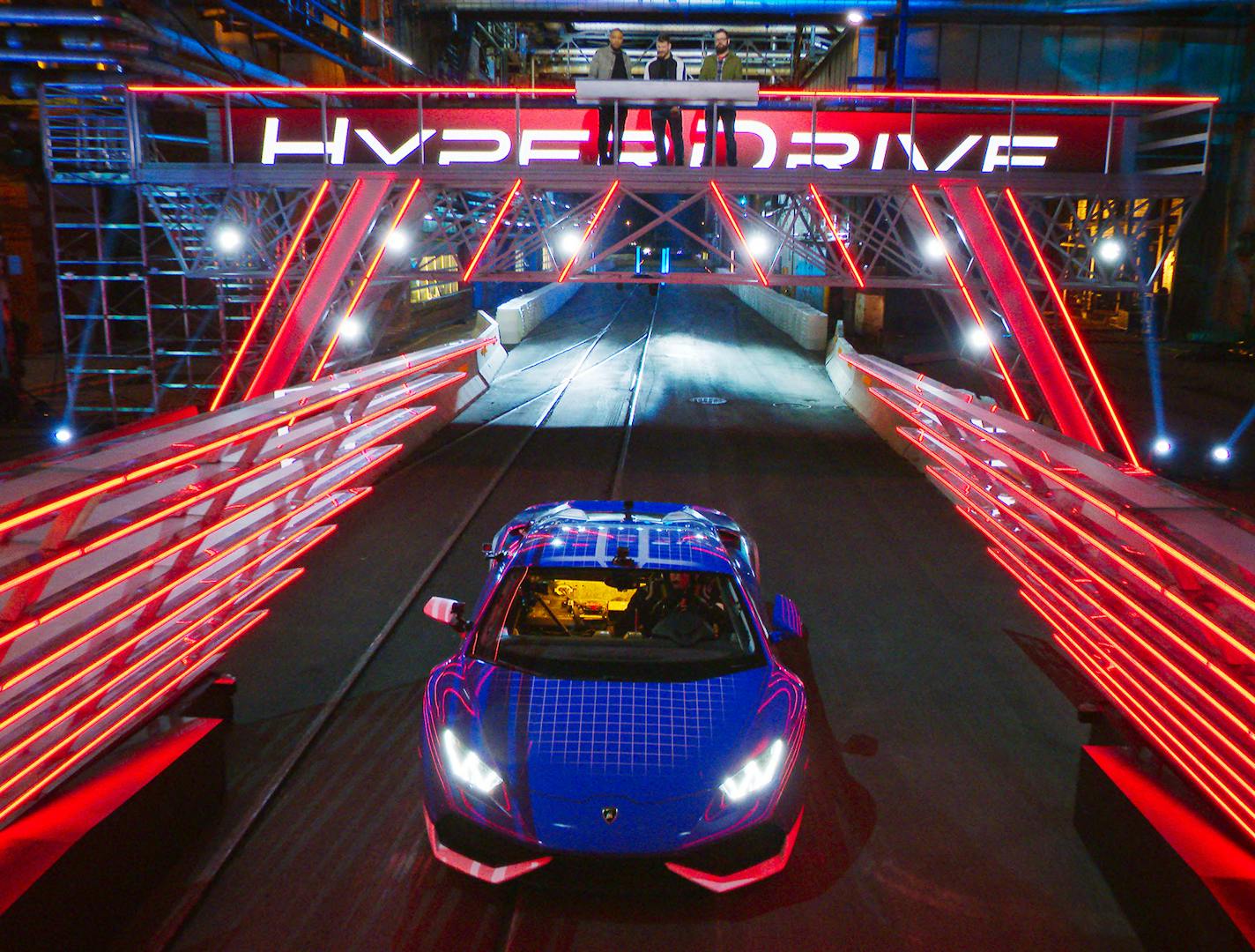 Provided by Netflix
Amateur drivers tackle intricate courses on &#x201c;Hyperdrive.&#x201d;