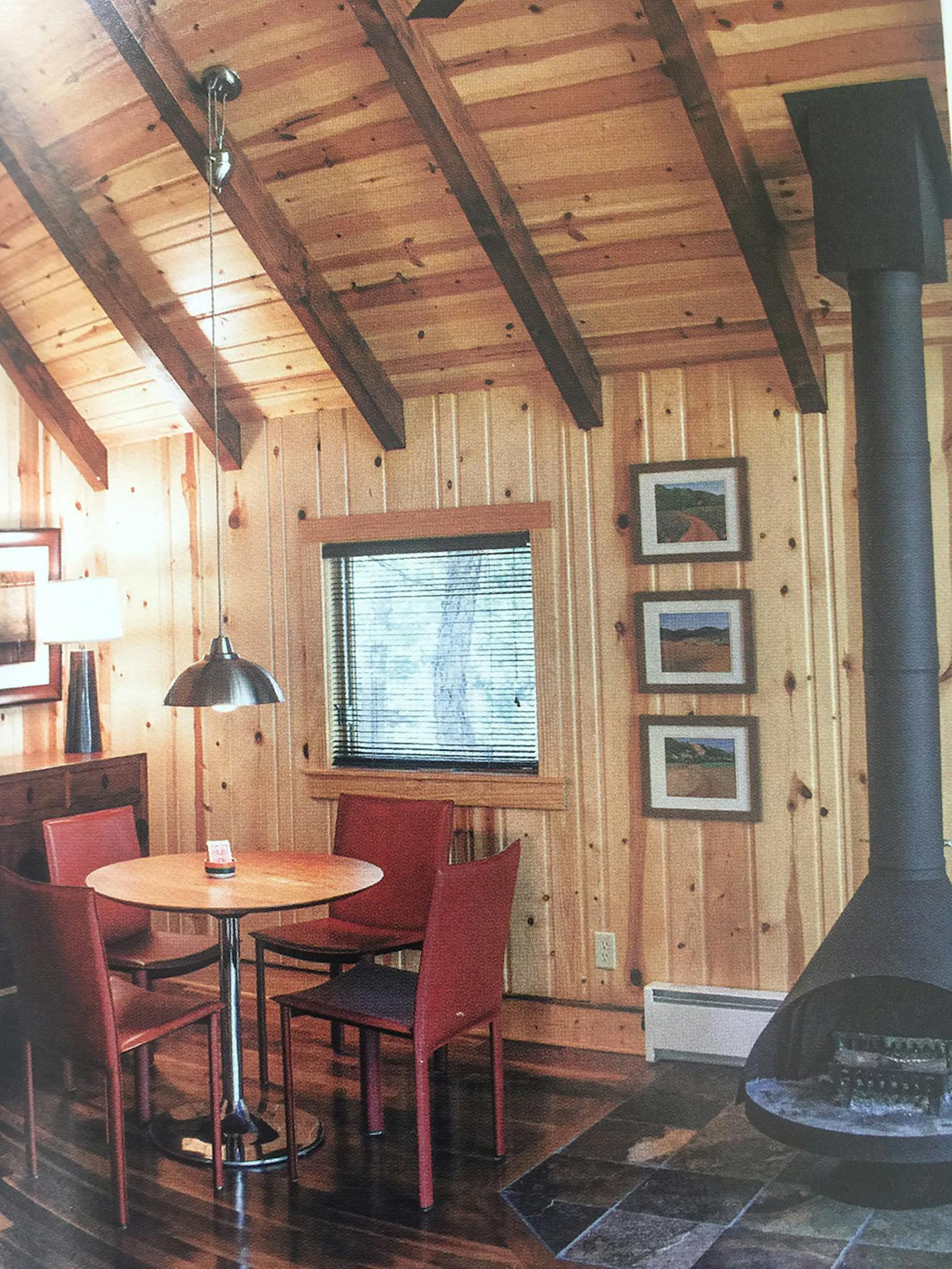 Interior of renovated barn in a Minneapolis suburb.