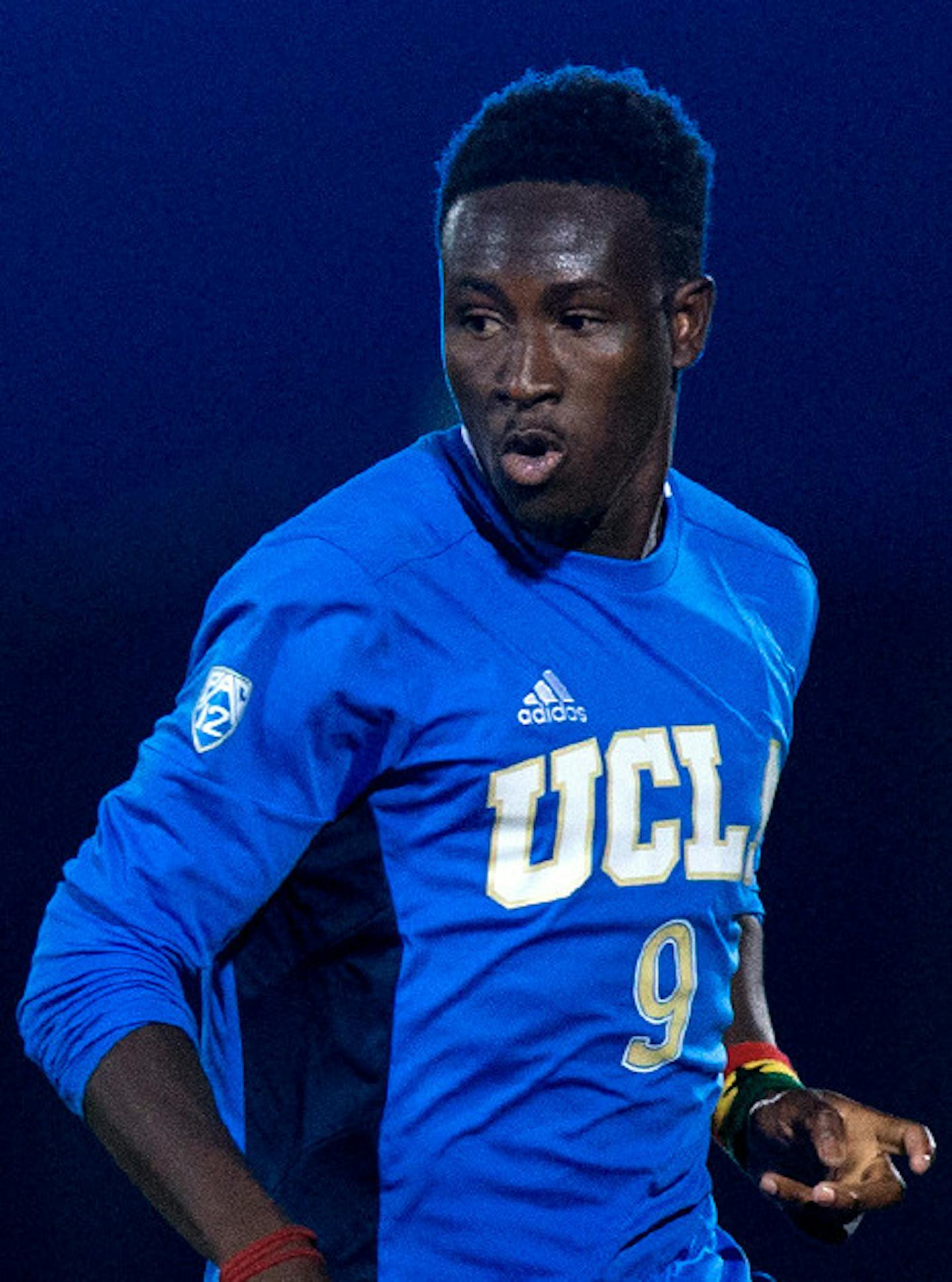 September 27, 2015 Los Angeles, CA...UCLA forward (9) Abu Danladi in action during a game between the UC Irvine Anteaters and the UCLA Bruins on Sunday, August 18, 2015. The UCLA Bruins defeated UC Irvine 4-3 at Drake Stadium, on the UCLA campus in Los Angeles California. (Mandatory Credit: Juan Lainez / MarinMedia.org / Cal Sport Media) (Complete photographer, and credit required) (Cal Sport Media via AP Images) ORG XMIT: CSMAP