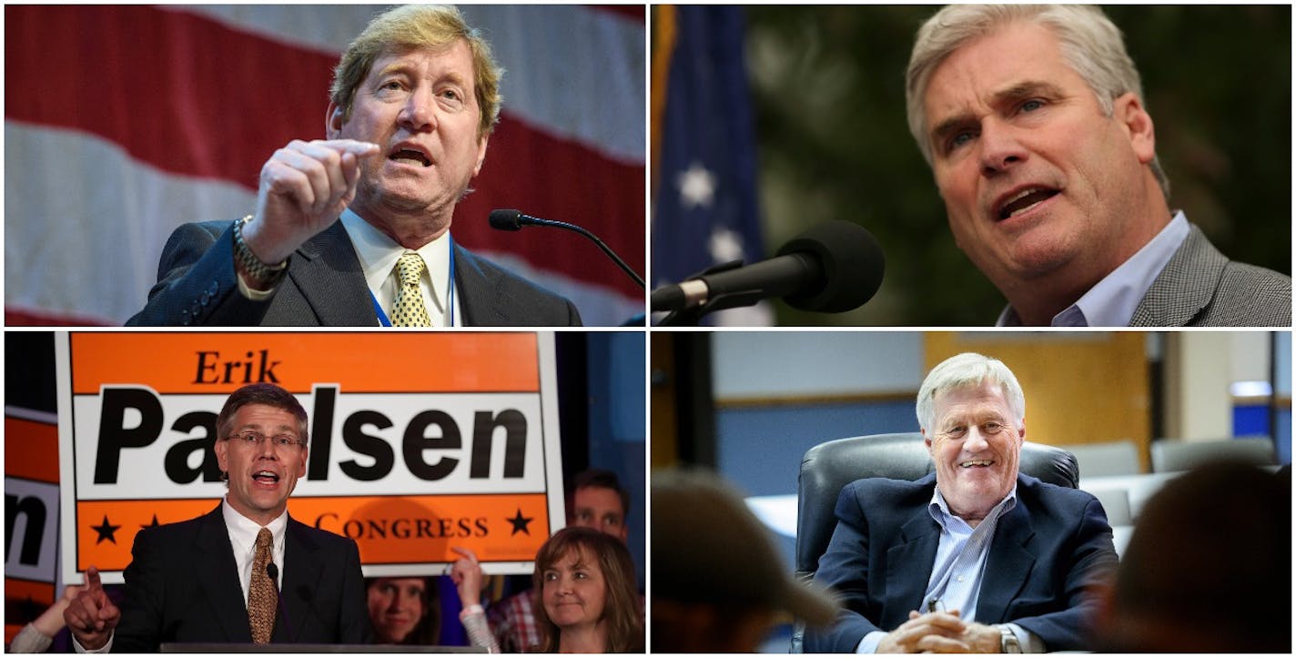 (Clockwise) Reps. Tom Emmer, Collin Peterson, Erik Paulsen and Jason Lewis