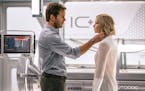 In the Infirmary, Jim (CHRIS PRATT) and Aurora (JENNIFER LAWRENCE) realize they have limited options in Columbia Pictures' PASSENGERS. ORG XMIT: Chris