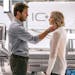 In the Infirmary, Jim (CHRIS PRATT) and Aurora (JENNIFER LAWRENCE) realize they have limited options in Columbia Pictures' PASSENGERS. ORG XMIT: Chris