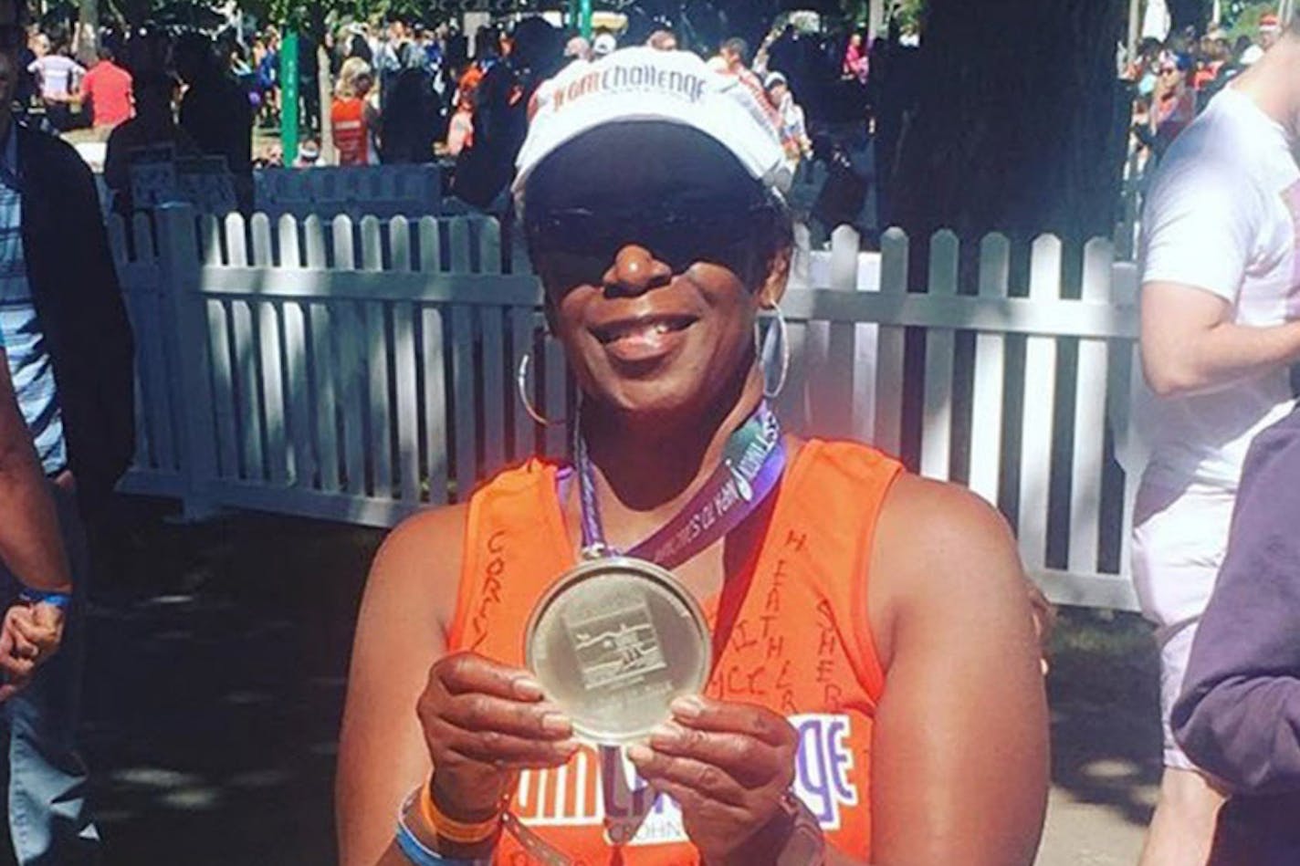 TV reporter Sonya Goins ran in the Napa-to-Sonoma Half Marathon in 2016. Goins runs in events to raise money to cure digestive disorders.