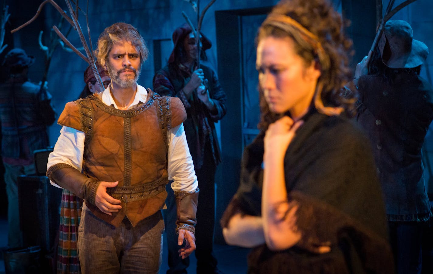 Mart&#xcc;n Sol&#xb7;, Meghan Kreidler in "Man of La Mancha" at Latte Da Photo by Allen Weeks