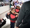 Students at the American Indian Magnet School held an indoor parade on Indigenous Peoples Day on Oct. 8, 2018. Last week, St. Paul school board approv