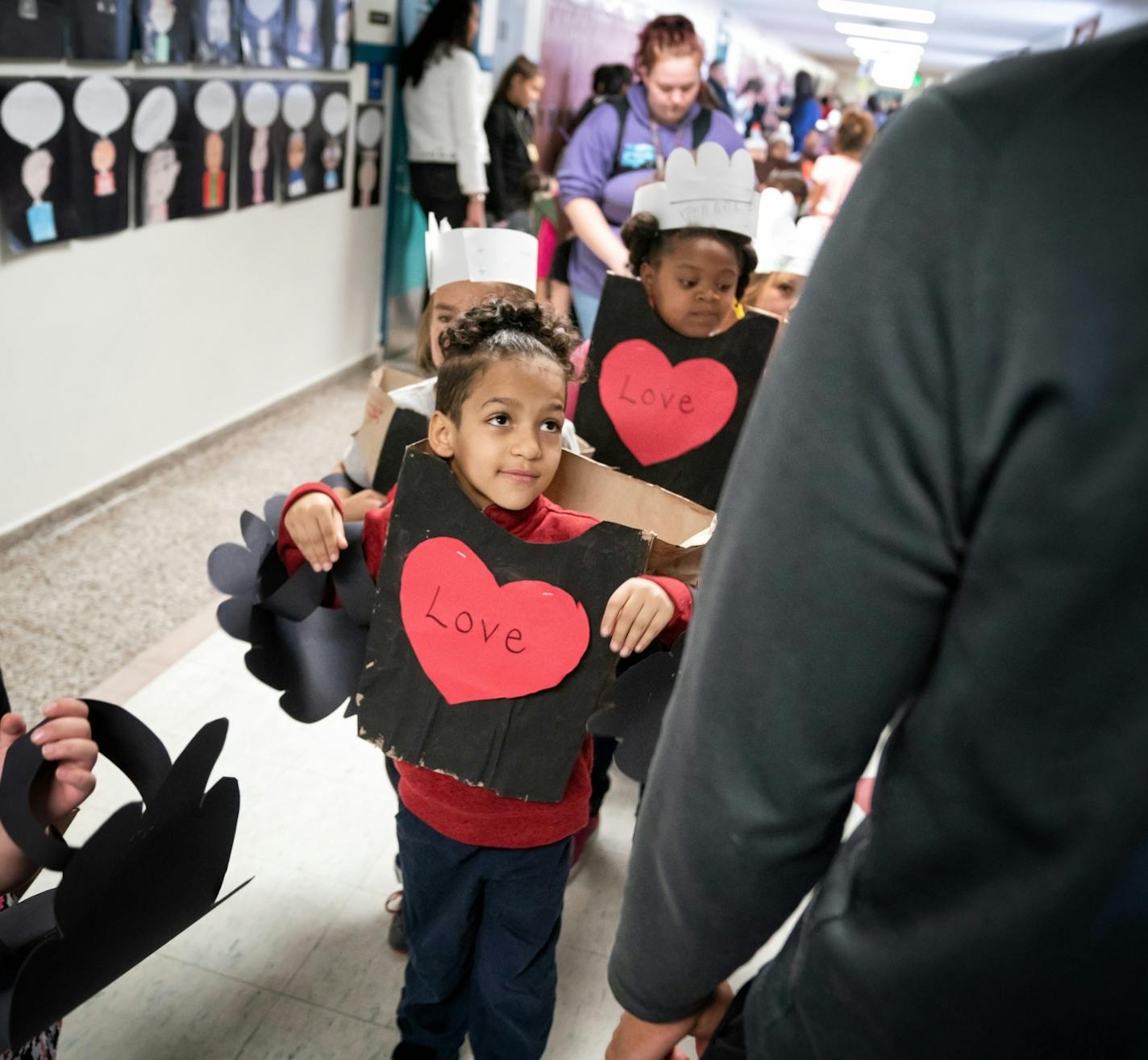 Students at the American Indian Magnet School held an indoor parade on Indigenous Peoples Day on Oct. 8, 2018. Last week, St. Paul school board approved a $53.3 million renovation of the East Side school.