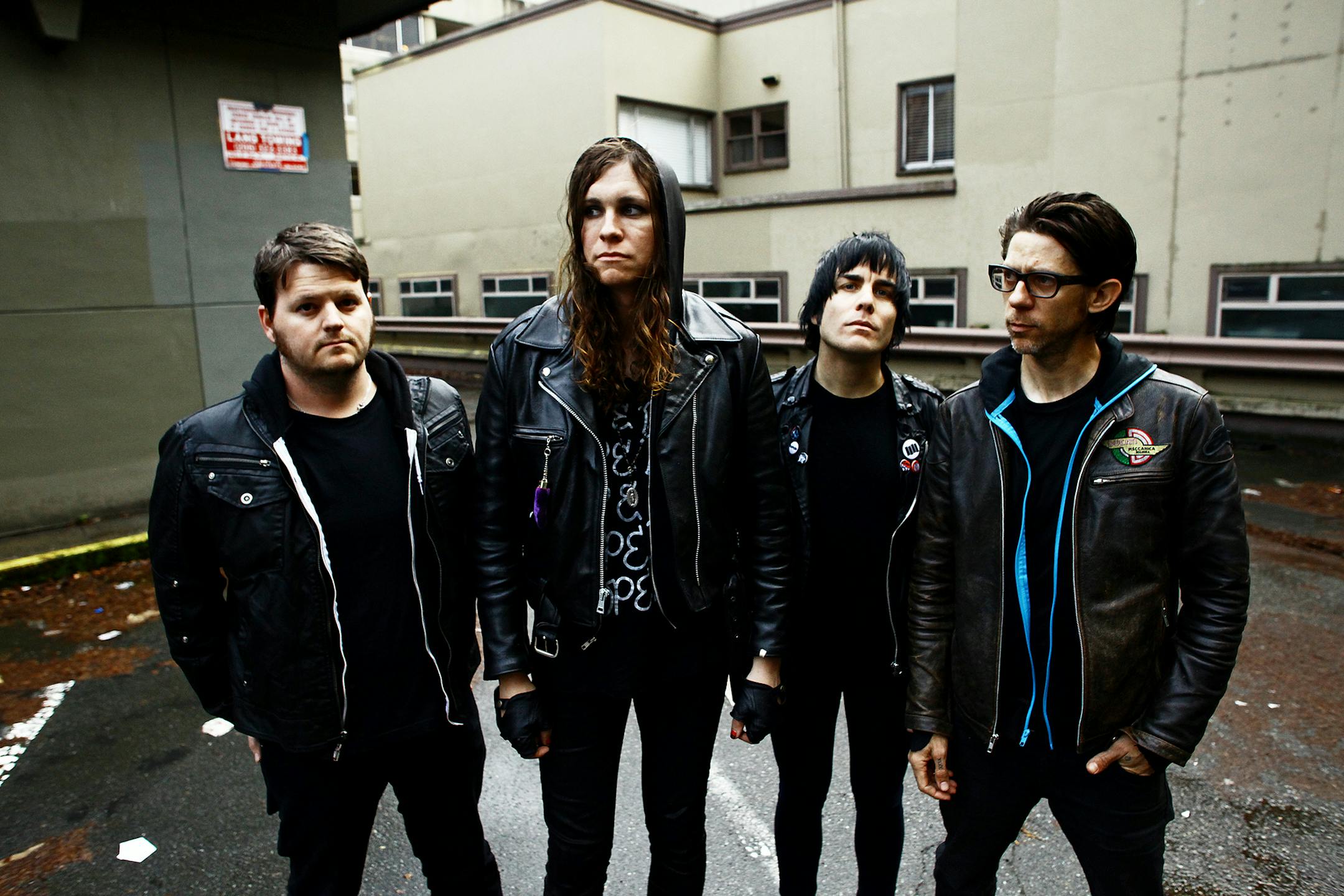 Dimensions 5616x3744 Credit Photo by Ryan Russell The band Against Me! - from left, James Bowman, Laura Jane Grace, Inge Johansson, Atom Willard.