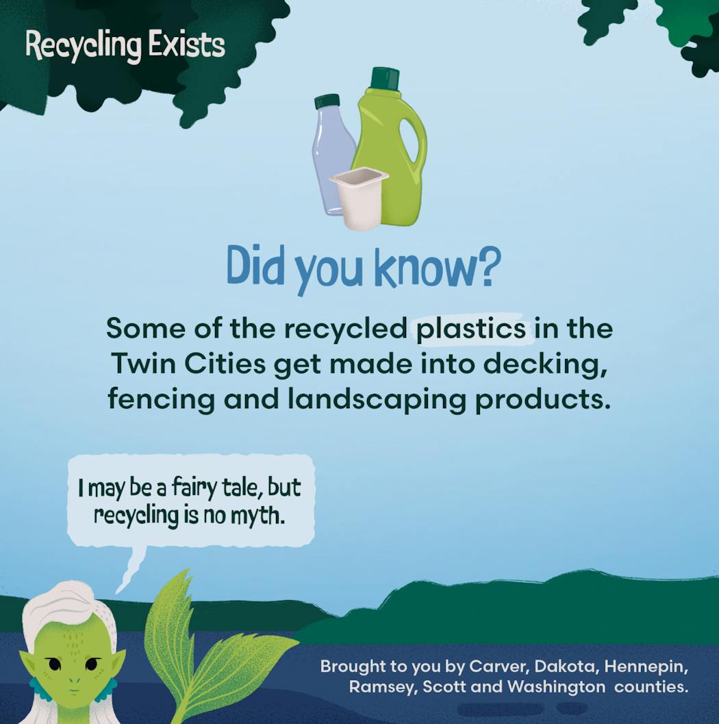 A screenshot of one of the social media ads running as part of Recycling Exists.