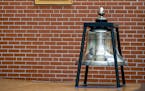 The bell from the U.S.S. Minneapolis was recently moved to the student commons. It was formerly stored in the weight room.