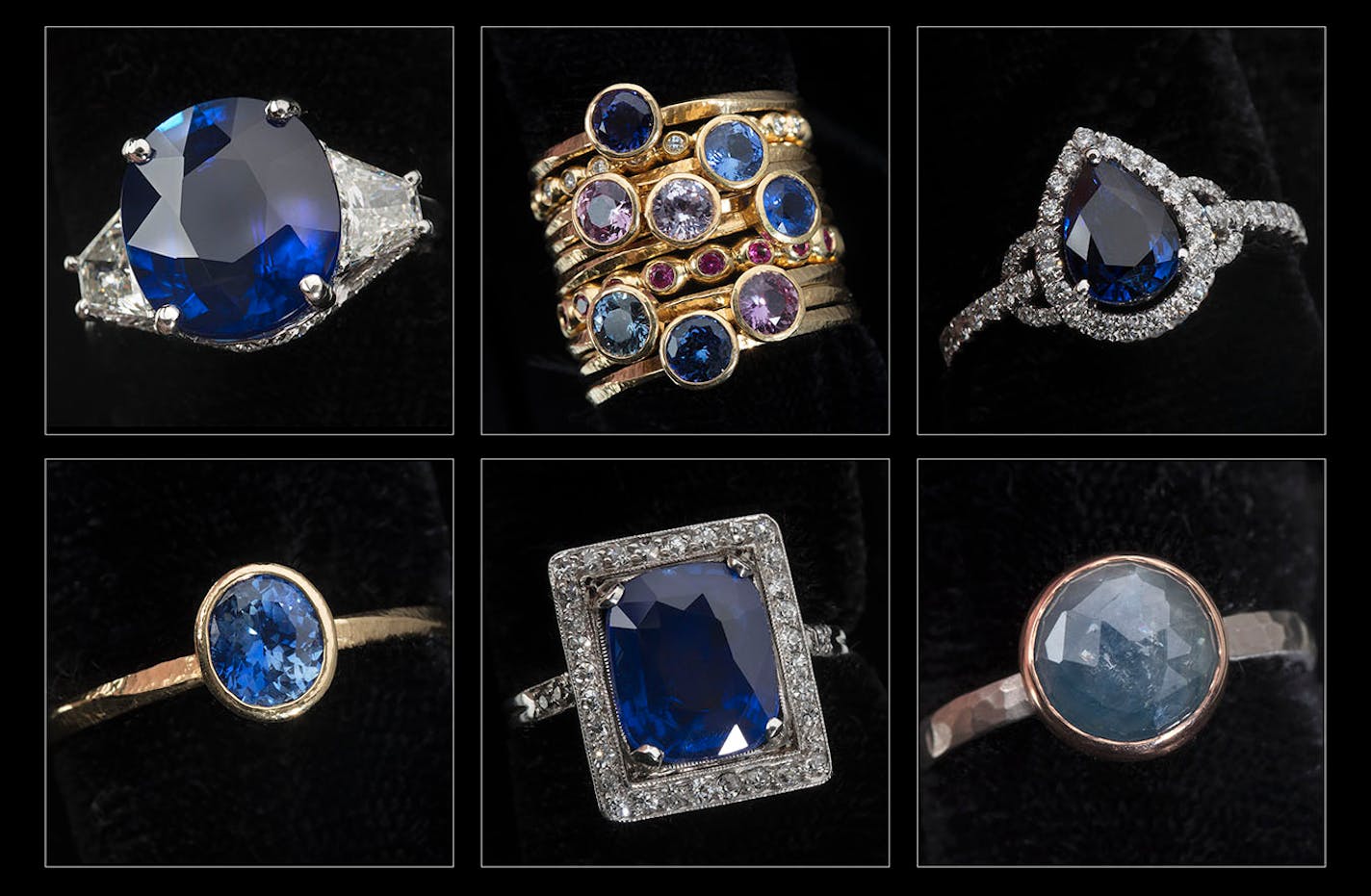 Something blue: Sapphires are a common engagement ring alternative.