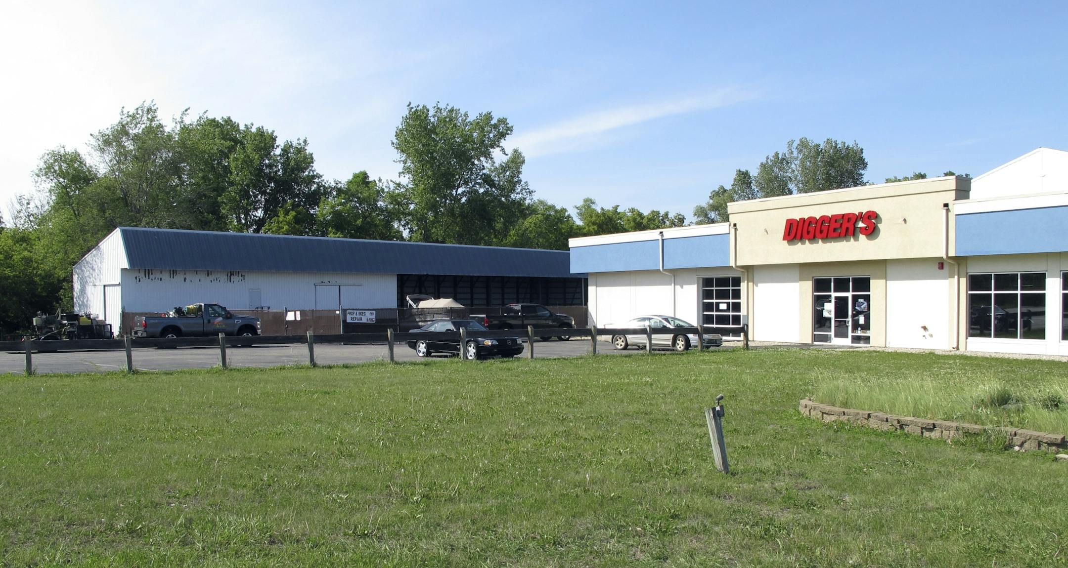 Photo by Dylan BeldenDigger�s Polaris and Marine, at Hwy. 13 and Anna Trail in Prior Lake, could be the site of an ambitious development that would include a new shopping area and, potentially, a new street connection to the city�s historic downtown.