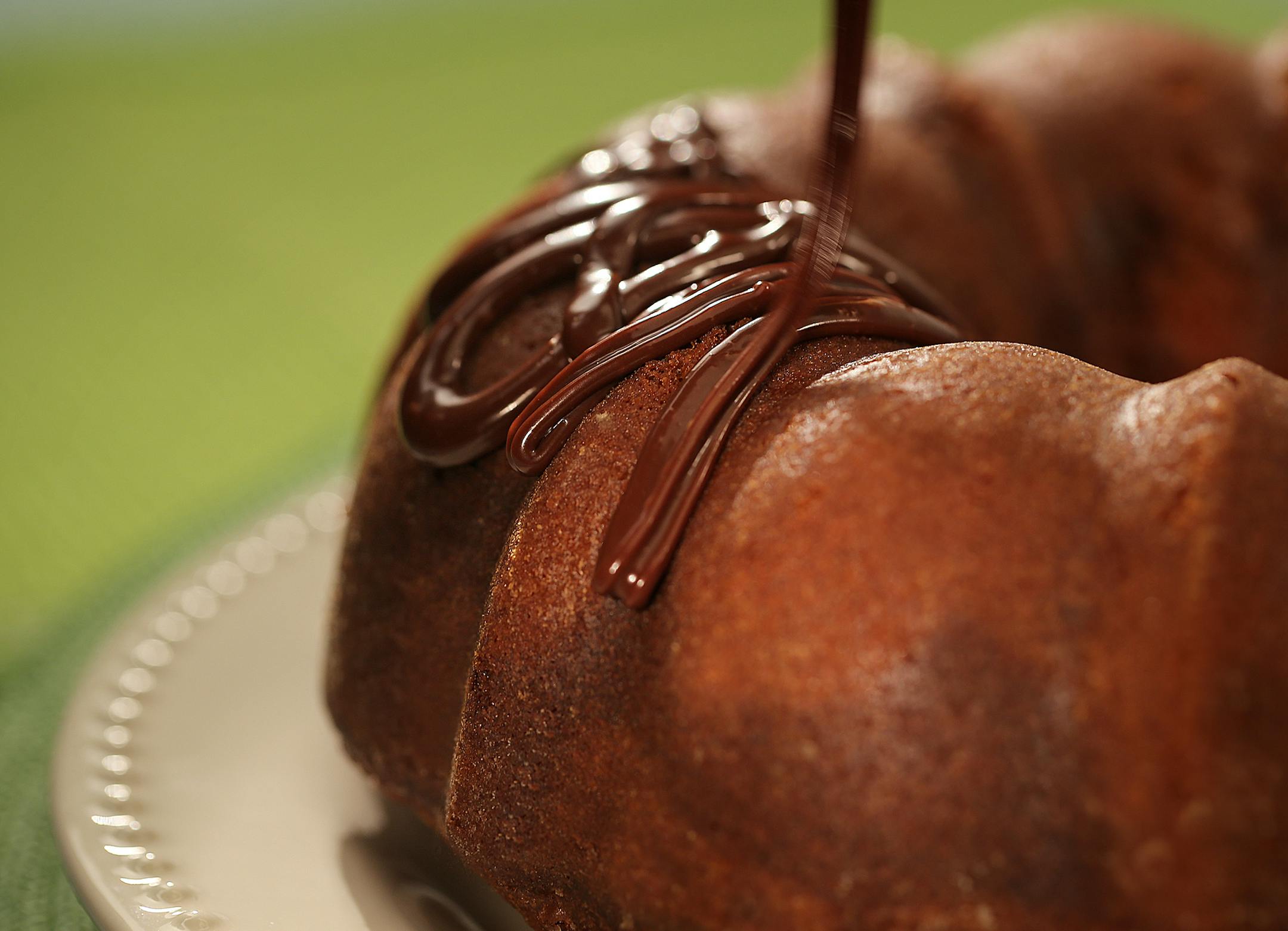 A finishing touch for our marble cake.