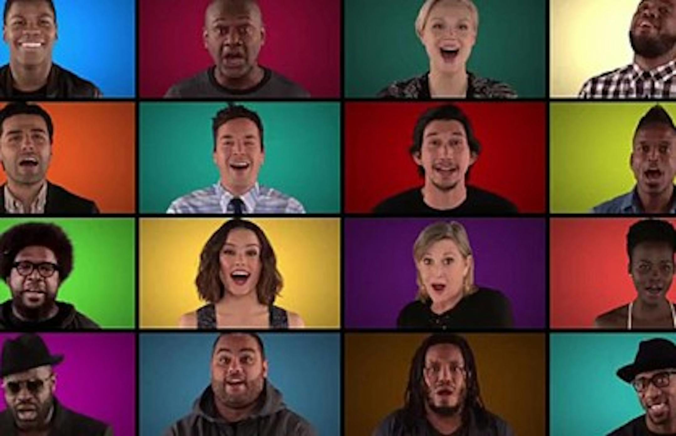 The cast from "Star Wars: The Force Awakens" performs a "Star Wars" medley with Jimmy Fallon and the Roots.