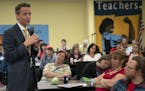 Superintendent Ed Graff spoke to a room a teachers during a meeting at the Minneapolis Federation of Teachers 59 headquarters in Minneapolis, Minn., o