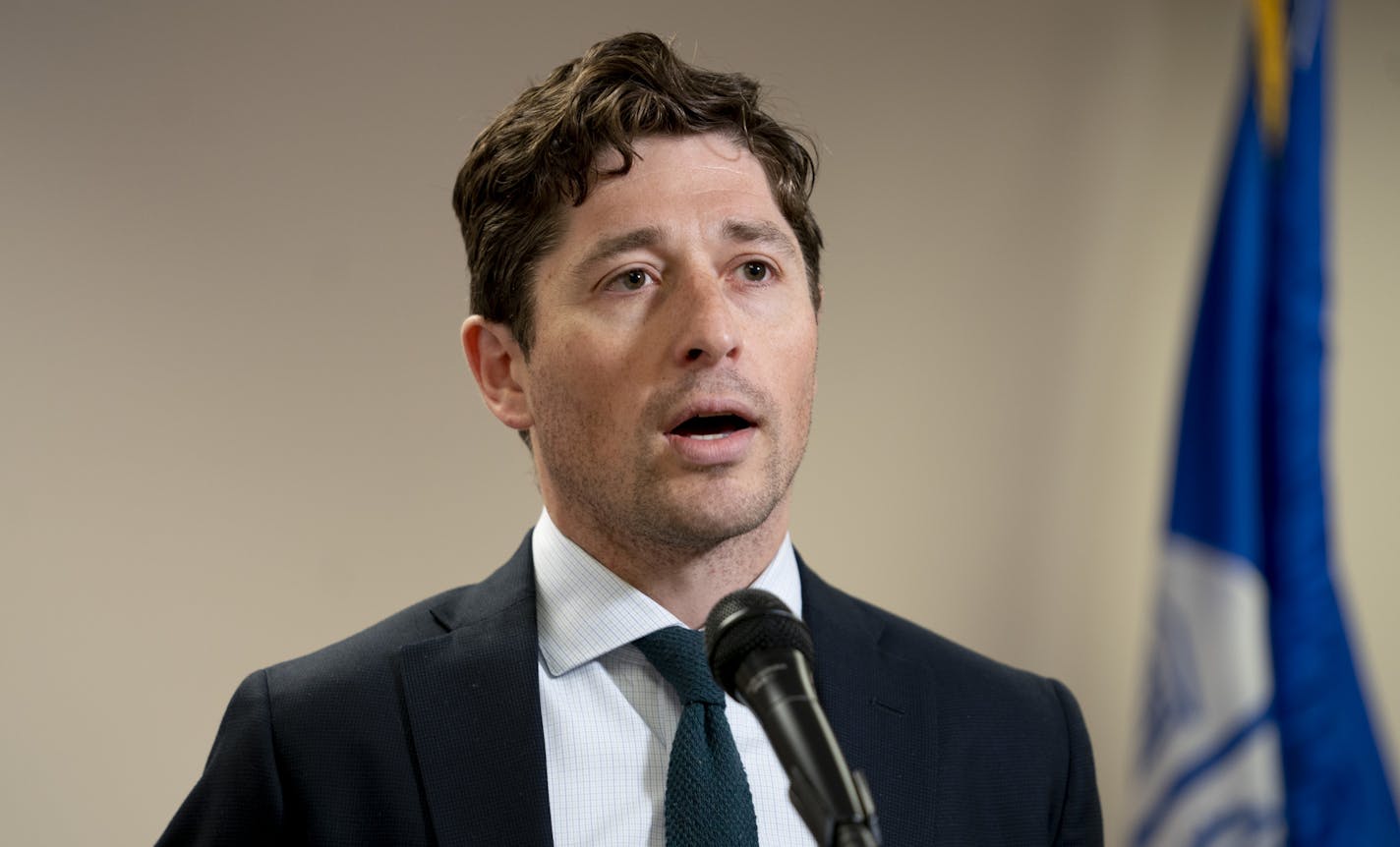 Mayor Jacob Frey announced an agreement with the police union on banning the controversial warrior-style training in Minneapolis, Minn., on Friday, April 26, 2019. ] RENEE JONES SCHNEIDER &#x2022; renee.jones@startribune.com