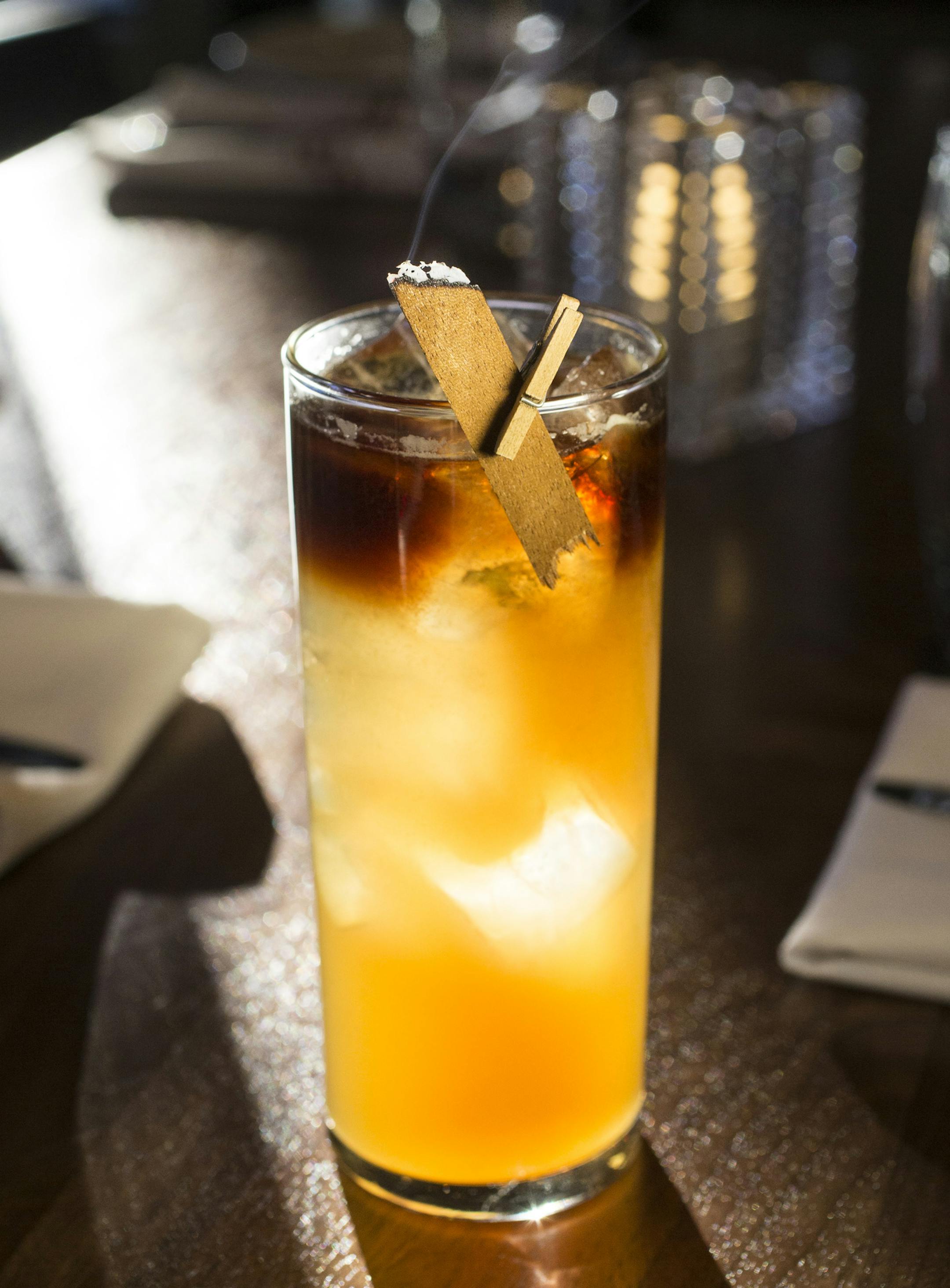 A "Smoke & Stormy" cocktail at Scena Tavern in Minneapolis.